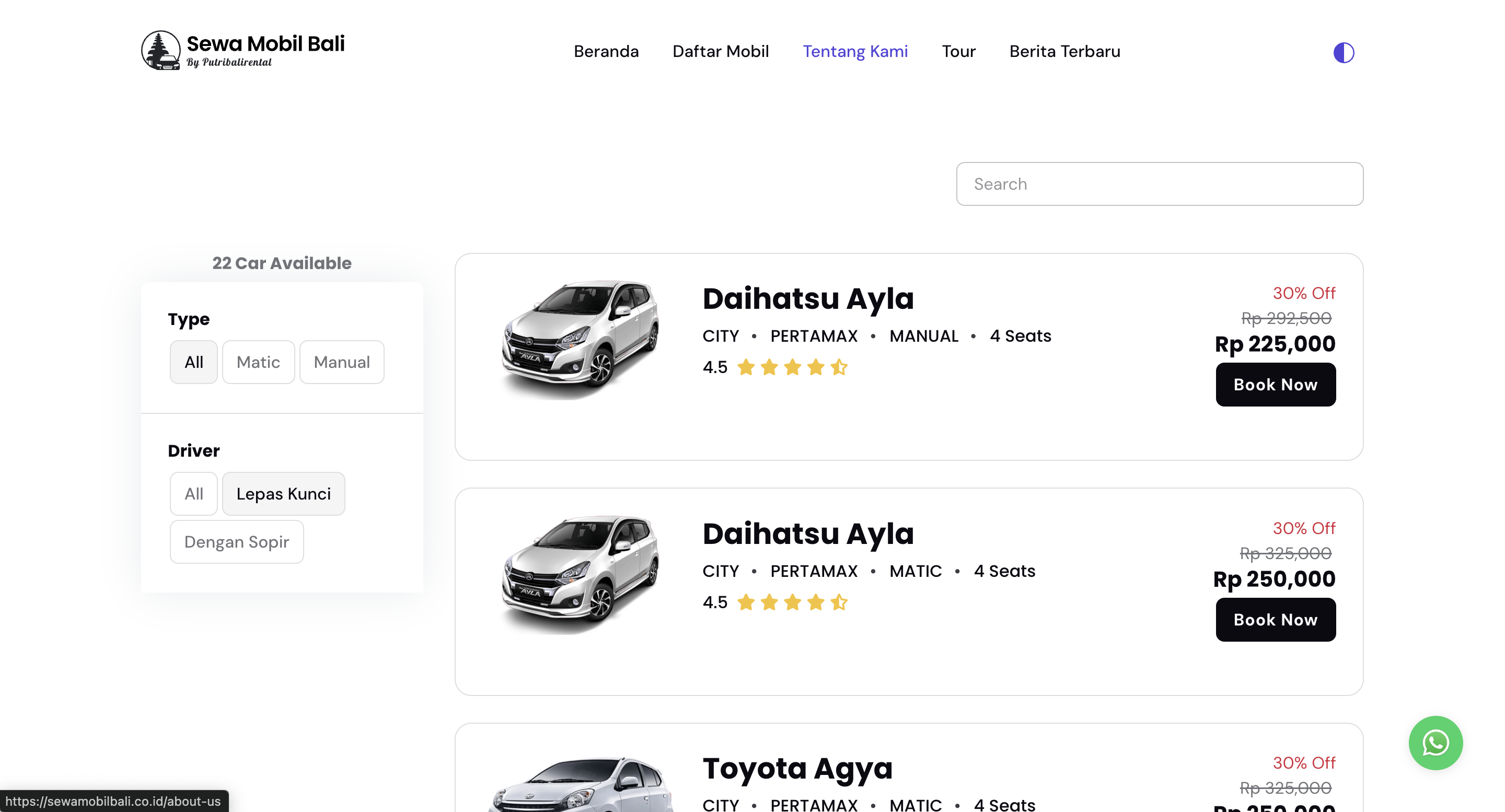 SewaMobilBali — Car Rental Booking Platform gallery image 3